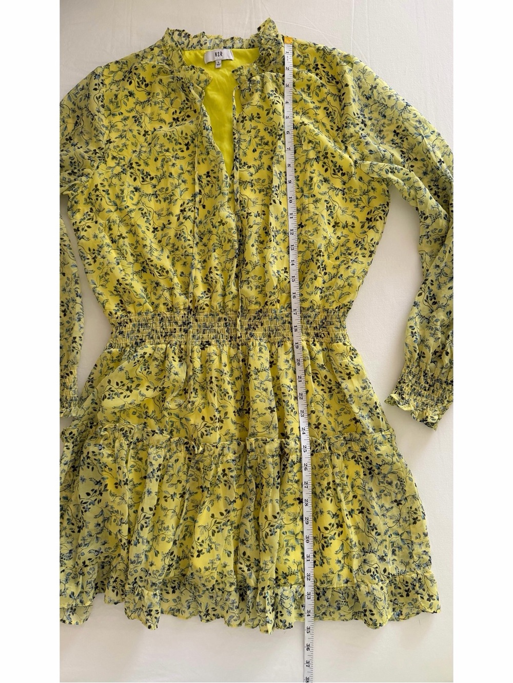 NSR Yellow Floral Ruffled Mini
Dress - Picture 6 of 8